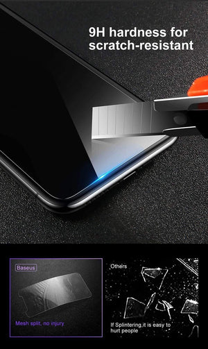 Planet Gates Baseus Ultra Thin Screen Protector For iPhone X 10 Glass Tempered Transparent Scratch Proof Protective Glass For iPhone X