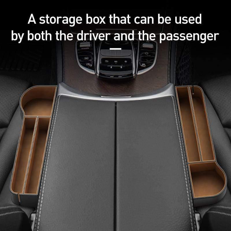 Baseus Universal Leather Car Organizer Auto Seat Gap Storage Box For Pocket Organizer Wallet Cigarette Keys Phone Holders