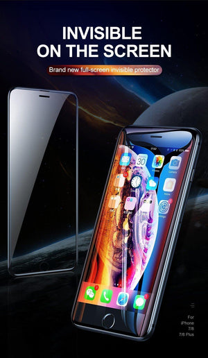 Planet Gates Baseus Universal Protective Glass For iPhone 7 8 6 6s Screen Protector 3D Full Coverage Tempered Glass For iPhone 6 7 8 Plus