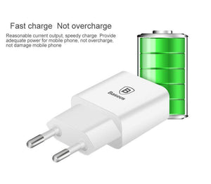 Planet Gates Baseus Universal USB Charger EU Plug Travel Wall Charger Adapter Smart Mobile Phone Charger For iPhone Samsung Xiaomi Tablet