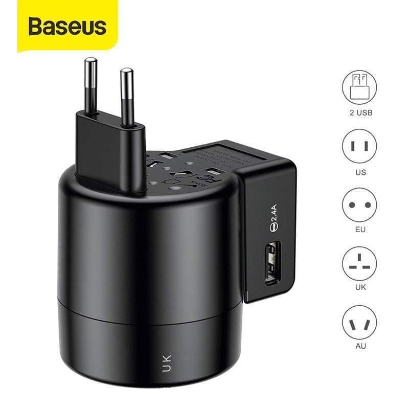 Baseus Universal USB Charger Portable USB AC Powered Adapter Travel Wall Charger (Universal)