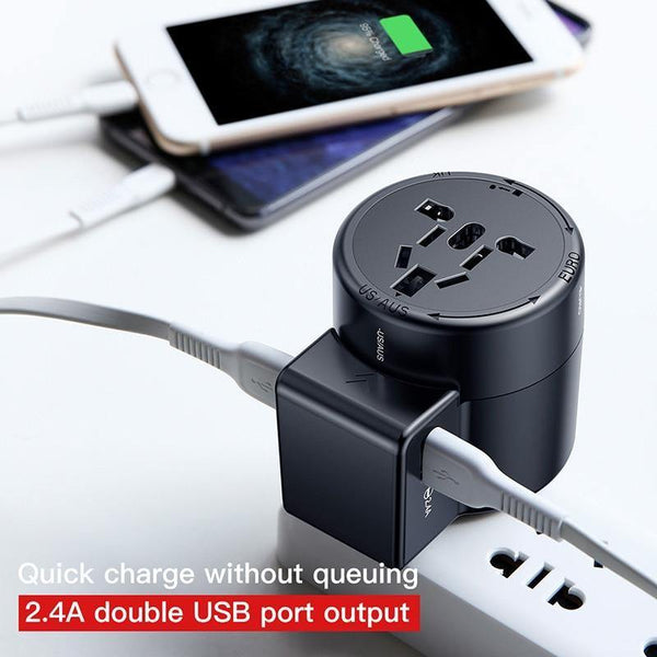 Planet Gates Baseus Universal USB Travel Charger for Samsung Galaxy S8 S9 Plus Whirl USB AC Powered Travel Portable Phone Charger Adapter