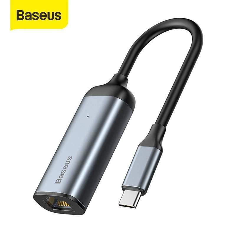 Baseus USB C Ethernet USB Type C to RJ45 HUB Adapter for MacBook Pro Xiaomi Mi Box 3/S Samsung S10 S9 Network Card USB Lan (1000Mbps Lan)
