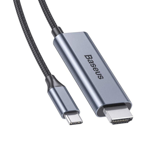Baseus USB C HDMI Cable Type C to HDMI 4K 60Hz HDMI Adapter Thunderbolt 3 to HDMI Cable HDMI 2.0 for Samsung S20 S10 Huawei P40 (GRAY 1.8m)
