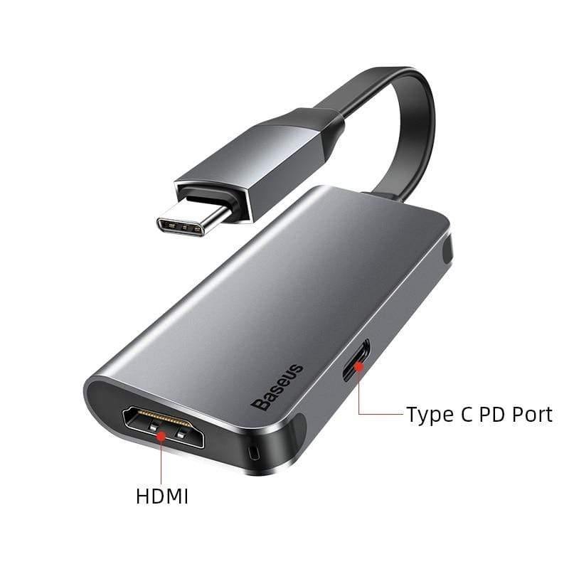 Baseus USB C HDMI Cable Type C to HDMI Splitter 4K 60Hz HDMI Adapter for Samsung S20 Huawei P40 Oneplus 7 HDMI Extender (Type C to HDMI 1.8m)
