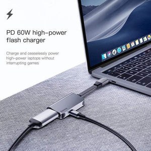 Baseus USB C HDMI Cable Type C to HDMI Splitter 4K 60Hz HDMI Adapter for Samsung S20 Huawei P40 Oneplus 7 HDMI Extender (Type C to HDMI 1.8m)