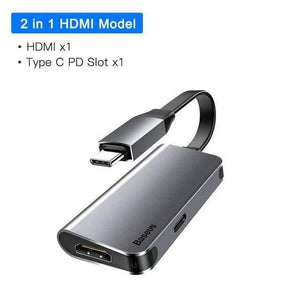 Baseus USB C HDMI Cable Type C to HDMI Splitter 4K 60Hz HDMI Adapter for Samsung S20 Huawei P40 Oneplus 7 HDMI Extender (Type C to HDMI 1.8m)