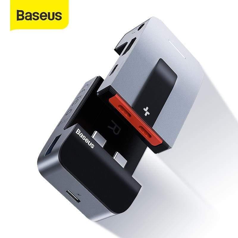 Baseus USB C HUB to HDMI USB 3.0 USB HUB for MacBook Pro Thunderbolt 3 USB Splitter Combined RJ45 Holder 9 in 1 Type C HUB (9in1 USB Type C HUB)