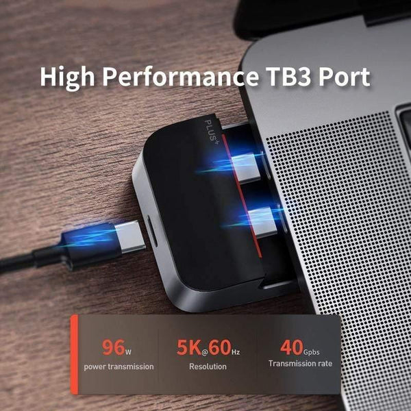 Baseus USB C HUB to HDMI USB 3.0 USB HUB for MacBook Pro Thunderbolt 3 USB Splitter Combined RJ45 Holder 9 in 1 Type C HUB (9in1 USB Type C HUB)