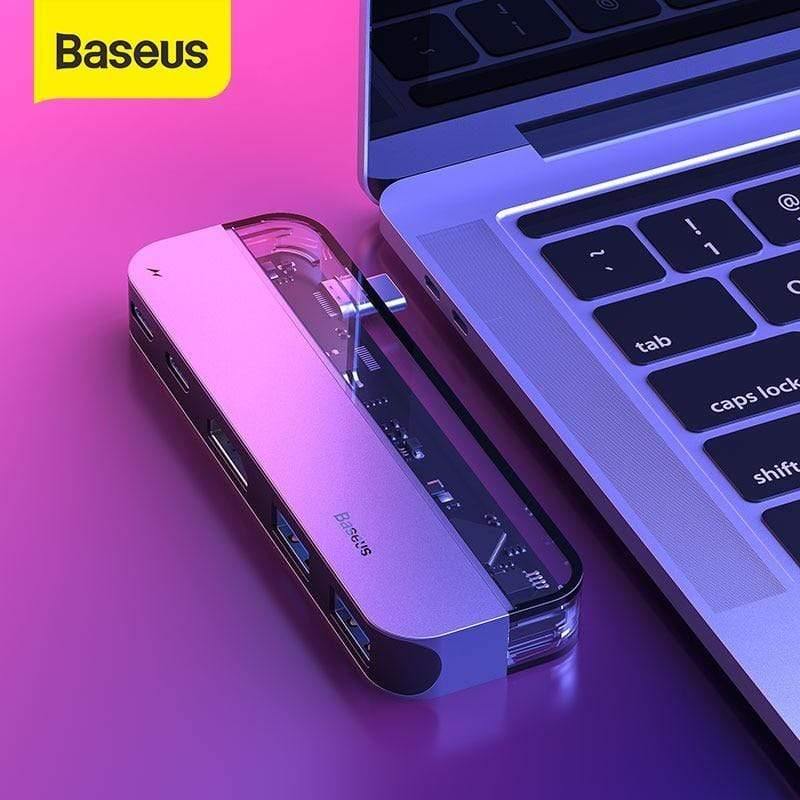Baseus USB C HUB to Multi HDMI USB 3.0 USB HUB for MacBook Adapter Accessories Pro Thunderbolt 3 SD Card Reader Type-C USB HUB