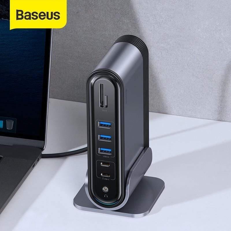 Baseus USB C HUB Type C to Multi HDMI USB 3.0 with Power Adapter Docking Station for MacBook Pro RJ45 OTG USB Ports USB HUB