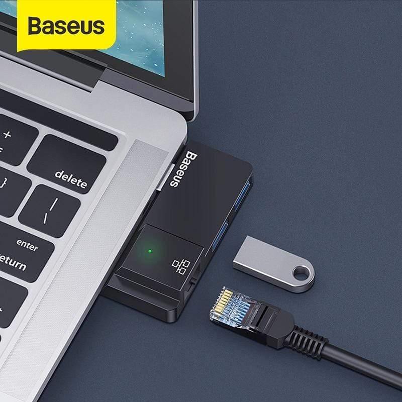 Baseus USB C HUB USB 3.0 to USB 3.0 HDMI RJ45 Docking Station for Microsoft Surface Go Pro 4/5/6 USB HUB Multi USB Splitter