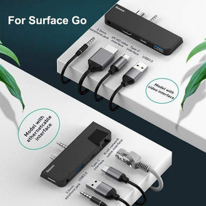 Baseus USB C HUB USB 3.0 to USB 3.0 HDMI RJ45 Docking Station for Microsoft Surface Go Pro 4/5/6 USB HUB Multi USB Splitter