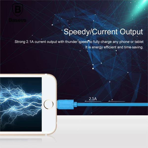 Planet Gates Baseus USB Cable For iPhone Xs Max Xr X 8 7 6 6S 5 5S SE iPad mini Charging Charger Wire Cord Adapter Data Mobile Phone Cables