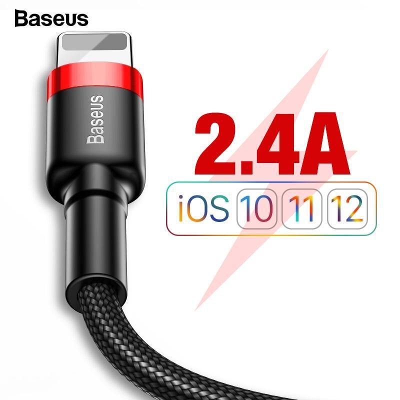 Planet Gates Baseus USB Cable For iPhone XS Max XR X 8 7 6 6s Plus 5 5S SE iPad Pro Mini Fast Charging Charger Data Cord Mobile Phone Cables