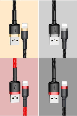 Planet Gates Baseus USB Cable For iPhone XS Max XR X 8 7 6 6s Plus 5 5S SE iPad Pro Mini Fast Charging Charger Data Cord Mobile Phone Cables