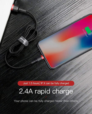 Planet Gates Baseus USB Cable For iPhone XS Max XR X 8 7 6 6s Plus 5 5S SE iPad Pro Mini Fast Charging Charger Data Cord Mobile Phone Cables