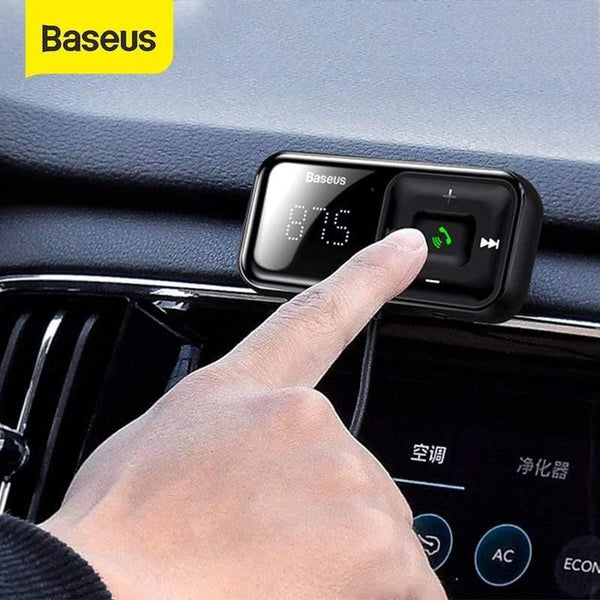 Baseus USB Car Charger FM Transmitter Bluetooth Car Kit FM Modulator 3.1A Fast Charger Handsfree Wireless Aux Audio MP3 Player (Black)