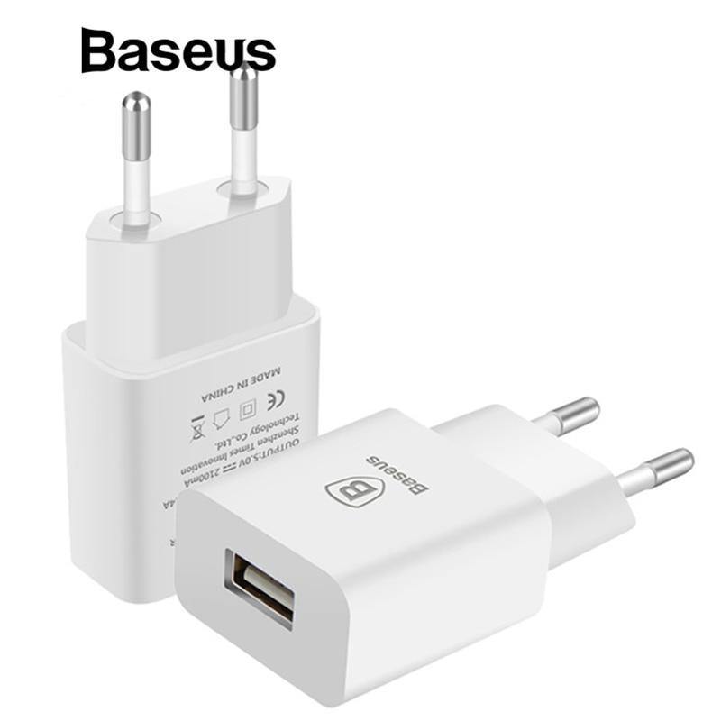 Planet Gates Baseus USB Charger For Mobile Phone EU Charger Plug Travel Wall Charger Adapter For iPhone iPad Samsung Xiaomi Phone Charger