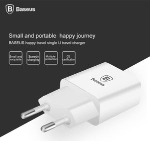 Planet Gates Baseus USB Charger For Mobile Phone EU Charger Plug Travel Wall Charger Adapter For iPhone iPad Samsung Xiaomi Phone Charger