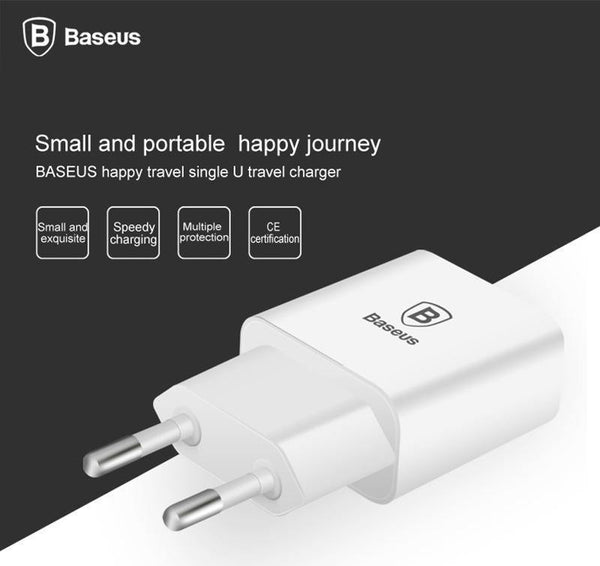 Planet Gates Baseus USB Charger For Mobile Phone EU Charger Plug Travel Wall Charger Adapter For iPhone iPad Samsung Xiaomi Phone Charger