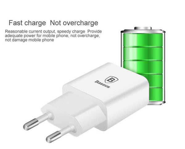 Planet Gates Baseus USB Charger For Mobile Phone EU Charger Plug Travel Wall Charger Adapter For iPhone iPad Samsung Xiaomi Phone Charger