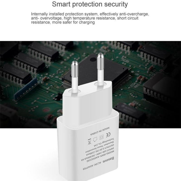 Planet Gates Baseus USB Charger For Mobile Phone EU Charger Plug Travel Wall Charger Adapter For iPhone iPad Samsung Xiaomi Phone Charger