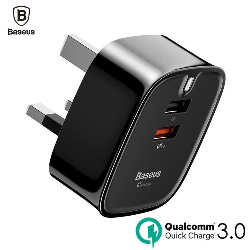 Planet Gates Baseus USB Charger Quick Charge 3.0 Turbo Wall Charger UK Plug QC3.0 QC Fast Charging Charger For Samsung Tablet Mobile Phone