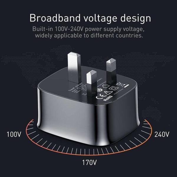 Planet Gates Baseus USB Charger Quick Charge 3.0 Turbo Wall Charger UK Plug QC3.0 QC Fast Charging Charger For Samsung Tablet Mobile Phone