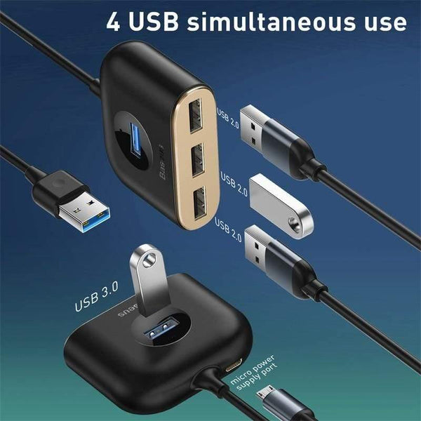 Baseus USB HUB USB 3.0 HUB Type C HUB to USB 3.0 for MacBook Pro Air 2020 USB 2.0 HUB LED USB Splitter for Huawei Notebook HUB
