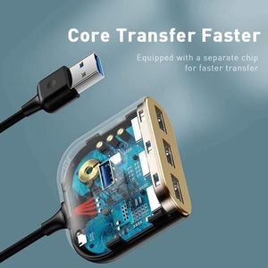 Baseus USB HUB USB 3.0 HUB Type C HUB to USB 3.0 for MacBook Pro Air 2020 USB 2.0 HUB LED USB Splitter for Huawei Notebook HUB