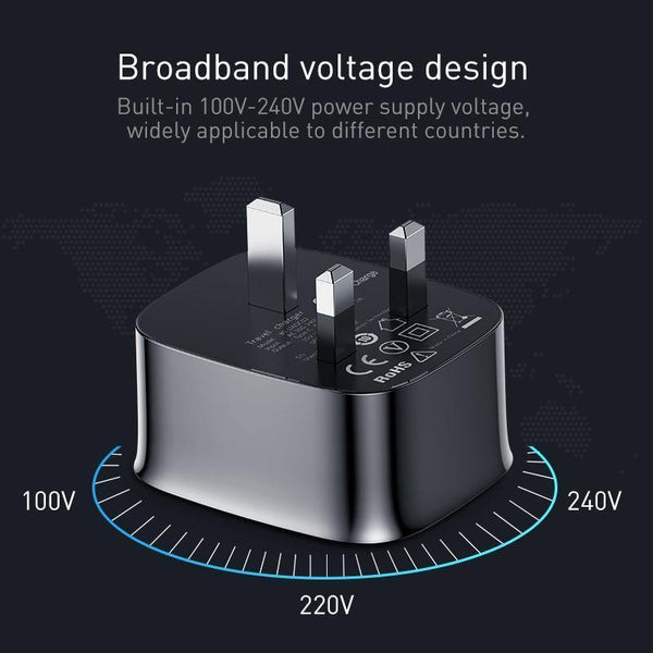 Planet Gates Baseus USB PD Charger For iPhone 30W Fast Charging UK Plug Type-c Adapter For Mobile Phone Travel Wall 3A Type C PD USB Charger