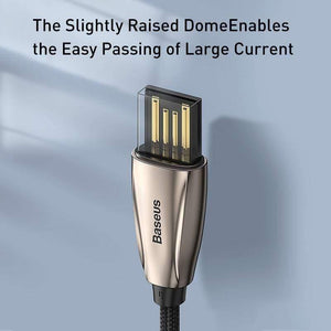 Baseus USB Type C Cable 3A Type C Cable for Redmi Note 8 9s Pro LED USB C Cable for Huawei P40 P30 Pro Samsung S20 Spring Cable