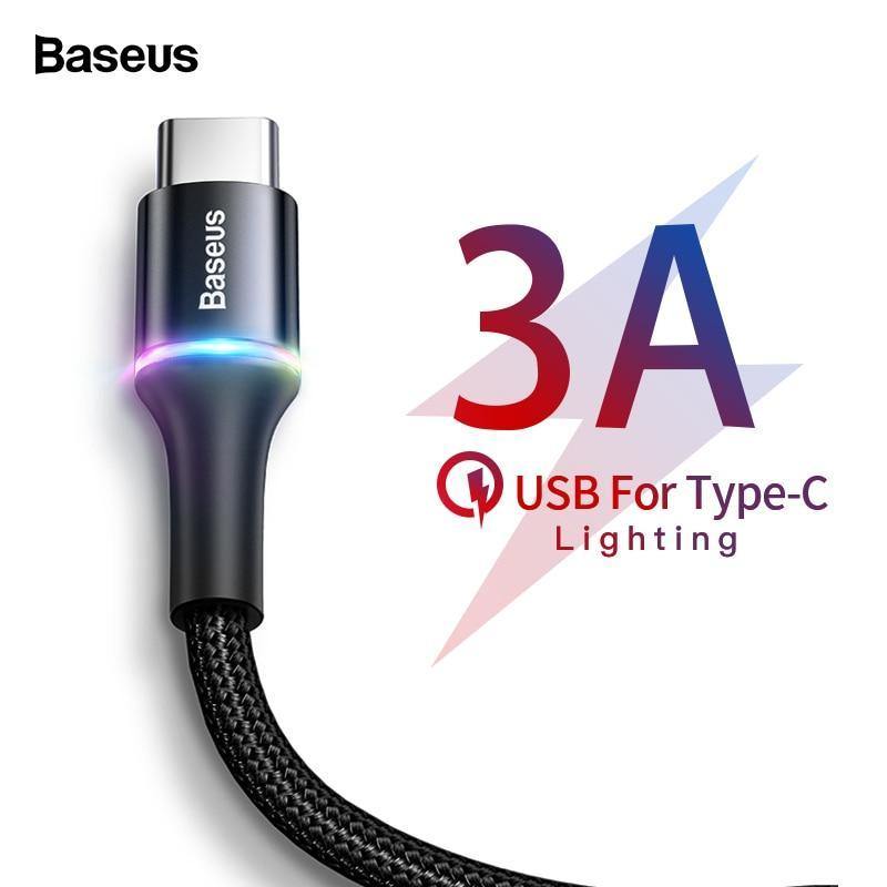 Planet Gates Baseus USB Type C Cable For Samsung Galaxy S10 S9 S8 Plus OnePlus 6t Fast Charging USB-C Charger Mobile Phone USBC Type-C Cable