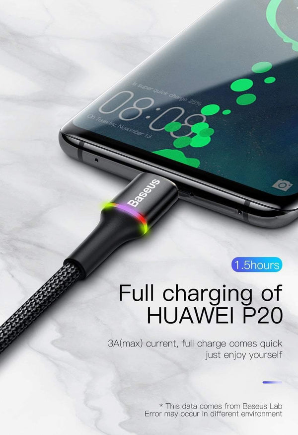 Planet Gates Baseus USB Type C Cable For Samsung Galaxy S10 S9 S8 Plus OnePlus 6t Fast Charging USB-C Charger Mobile Phone USBC Type-C Cable
