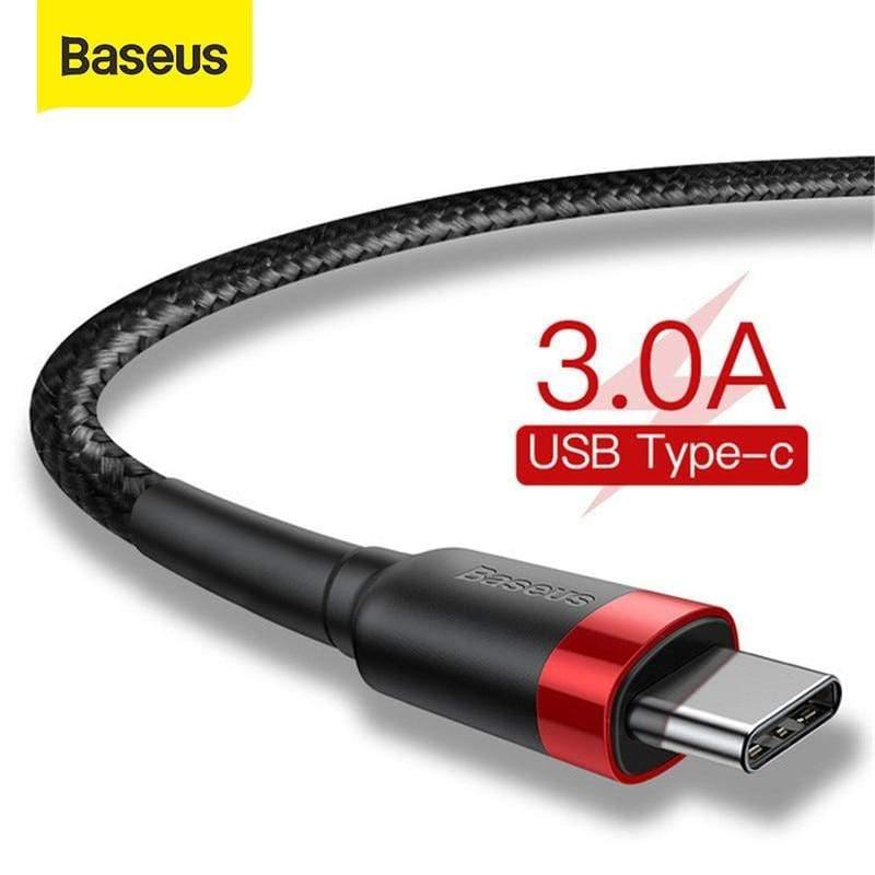 Baseus USB Type C Cable for Samsung S10 S9 Quick Charge 3.0 Cable USB C Fast Charging for Huawei P30 Xiaomi USB-C Charger Wire