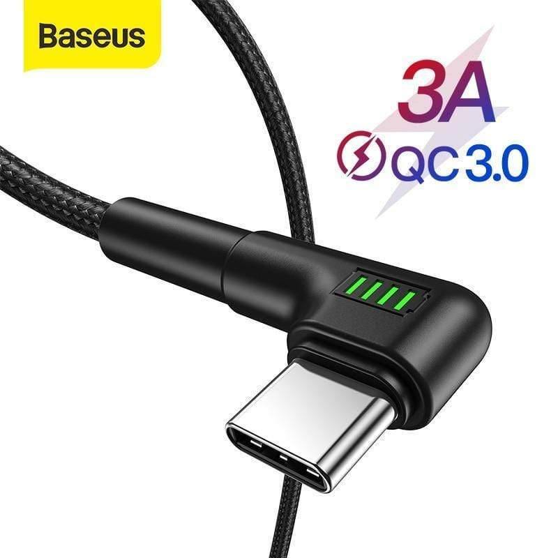 Baseus USB Type C Cable for Xiaomi Redmi Note 9s 8 Pro Quick Charge 3.0 USB C Cable Fast Charging for Samsung S20 Type C Cable