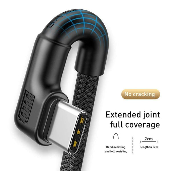 Baseus USB Type C Cable for Xiaomi Redmi Note 9s 8 Pro Quick Charge 3.0 USB C Cable Fast Charging for Samsung S20 Type C Cable