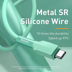 Baseus USB Type C Cable Liquid Silicone Quick Charge 3.0 Cable for Samsung S20 S10 Redmi Note 8 9 Quick Charging USB C Cable