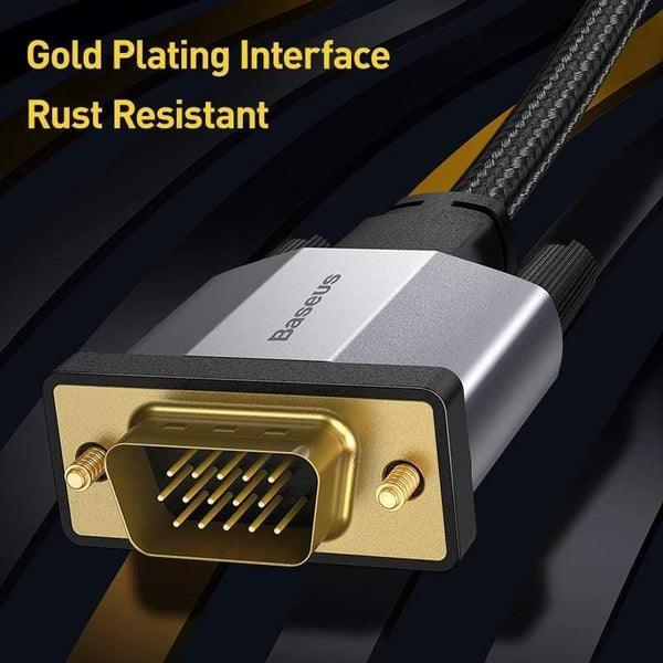 Baseus VGA Cable 1080P VGA Male to VGA Male Cables for Projector Television Computer 15 Pin Cable for Multimedia VGA Cable Cord