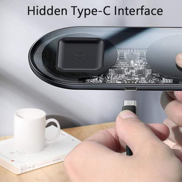 Baseus Visible Wireless Charger Wireless Chargepad for iPhone Airpods 15W Fast Charging Wireless Charge Pad QI Enabled Devices