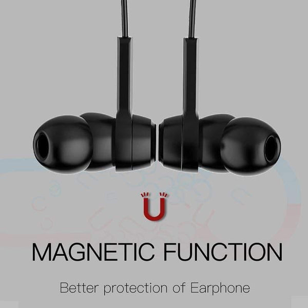 Baseus Wireless Bluetooth Earphones S06 Sports Neckband Magnetic Wireless Headphone With Mic For All Phones (BLACK)