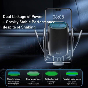 Baseus Wireless Car Holder for Phone Quick Charge 3.0 Fast Wireless Charger Air Vent Mount Holder Car Wireless Charger