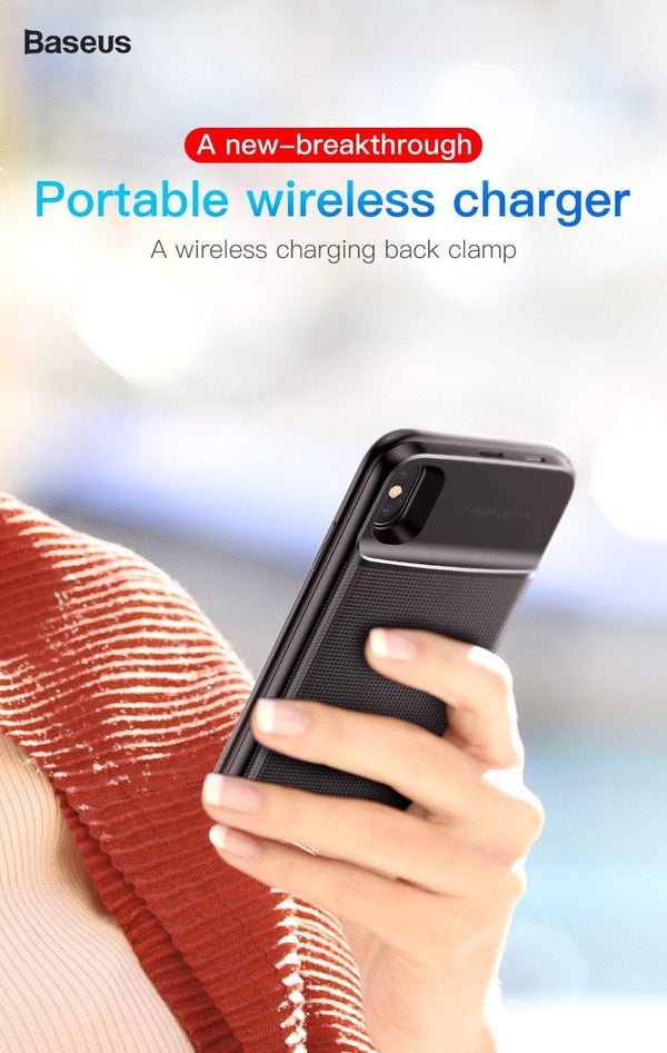 Planet Gates Baseus Wireless Charger Power Bank For iPhone X Battery Case Wireless Charing Powerbank For iPhone X Charger Case