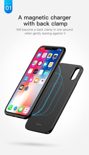 Planet Gates Baseus Wireless Charger Power Bank For iPhone X Battery Case Wireless Charing Powerbank For iPhone X Charger Case