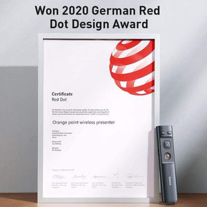 Baseus Wireless Presenter Laser Pointer 2.4GHz Remote Controller for Projector Power Pointer Presenter USB Bluetooth PPT Pen (GRAY)