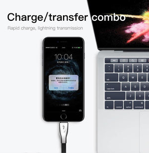 Planet Gates Baseus Zinc Alloy USB Cable For iPhone Xs Max Xr X 8 7 6 6s Plus 5 5s se Mobile Phone Cable Fast Data Charging Charger Cable