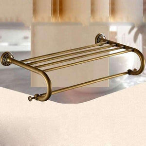 Planet Gates Bath Towel Rack KEMAIDI Bathroom Accessories Antique Brass Towel Ring, Paper Holder, Toilet Brush,, Bath Rack, Soap Dish, Makeup Mirror