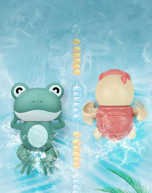 Planet Gates Bath Toys Baby Water Game Faucet Shower Rubber Duck Waterwheel Dabbling Water Spray Set For Kids Animals Bathroom Summer Toys