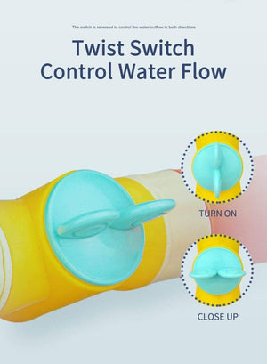 Planet Gates Bath Toys Baby Water Game Faucet Shower Rubber Duck Waterwheel Dabbling Water Spray Set For Kids Animals Bathroom Summer Toys